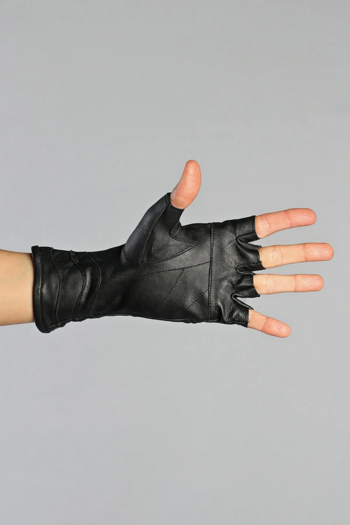 5D x Steam Trunk Archery Leather Gloves - Black