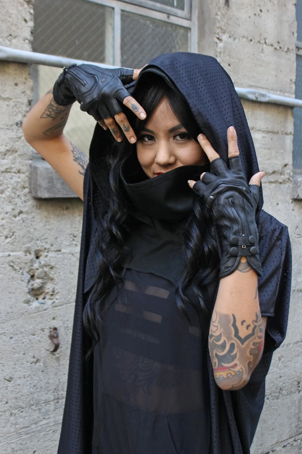 5D x Steam Trunk Archery Leather Gloves - Black