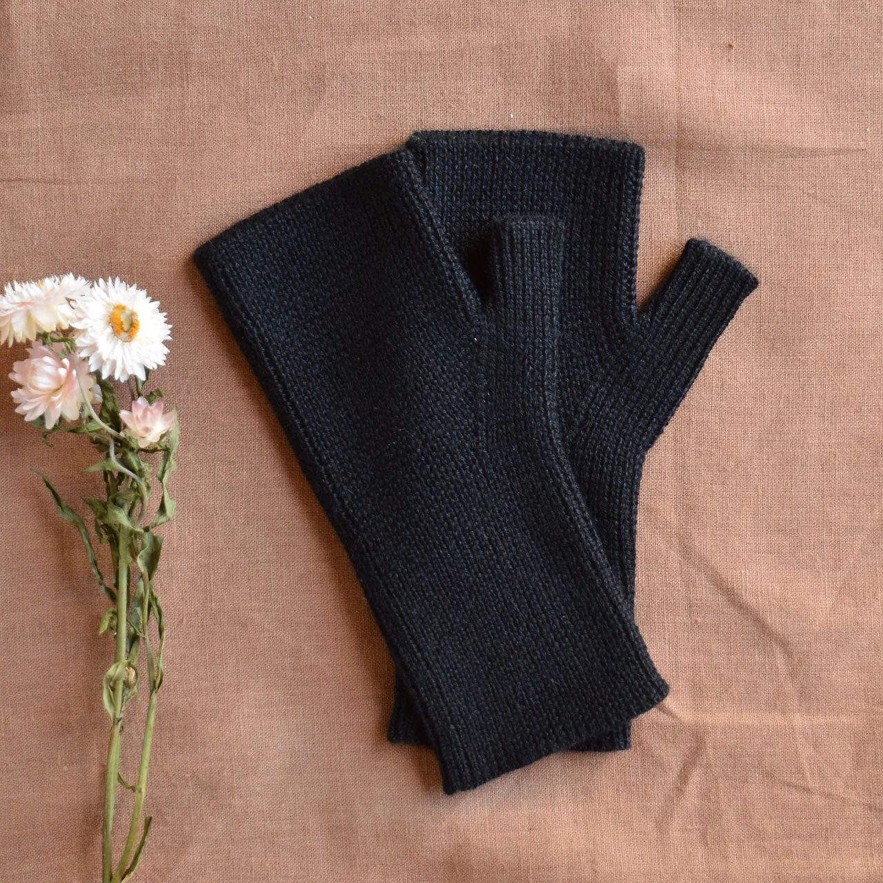 Adults Fingerless Gloves - 100% Baby Alpaca