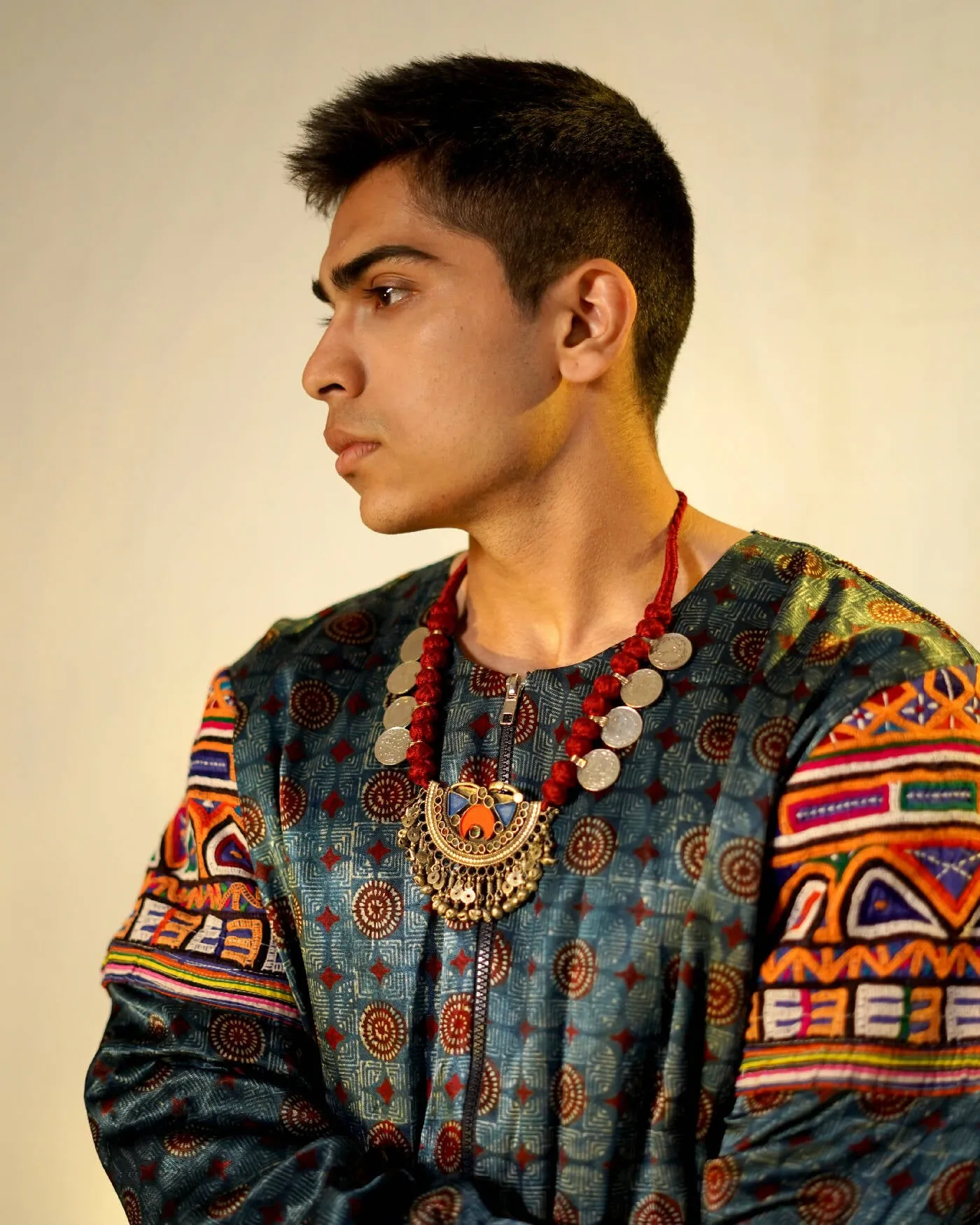 Ajrakh Folk Bomber Jacket