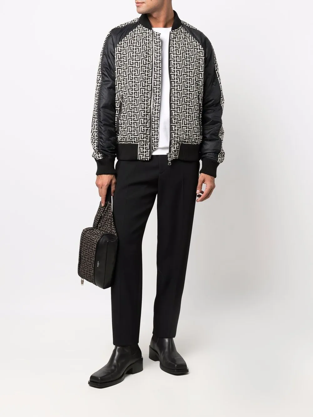 BALMAIN Monogram Bomber Jacket