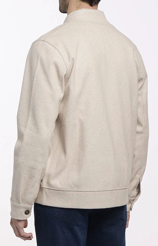 Ben Sherman Alden Knit Herringbone Bomber Jacket