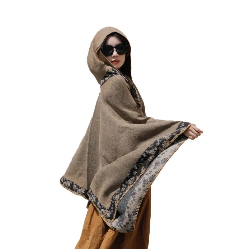 Big Cape, Comfortable Breathable Scarf, Ethnic Style Shawl Cape