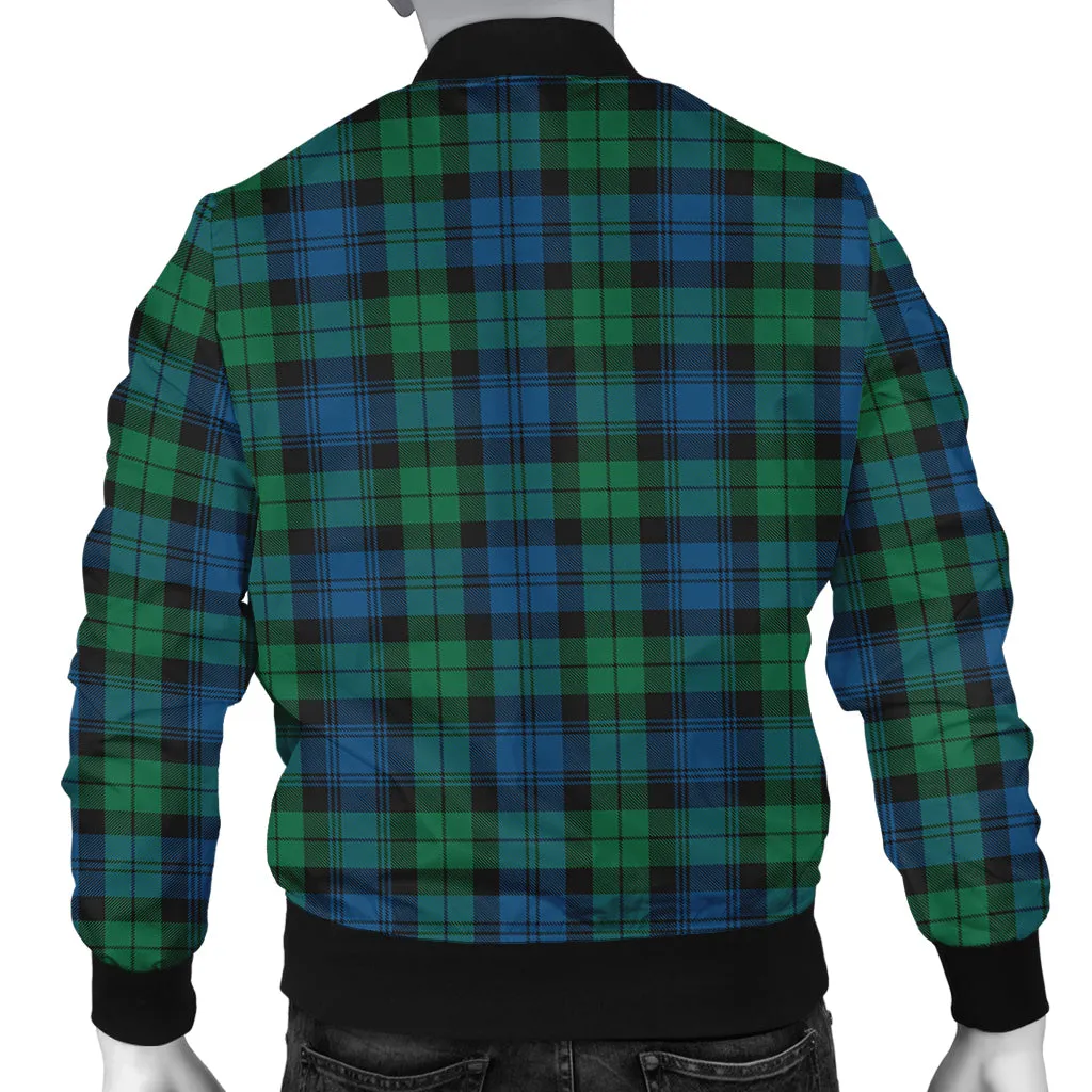 Black Watch Ancient Tartan Bomber Jacket with Family Crest