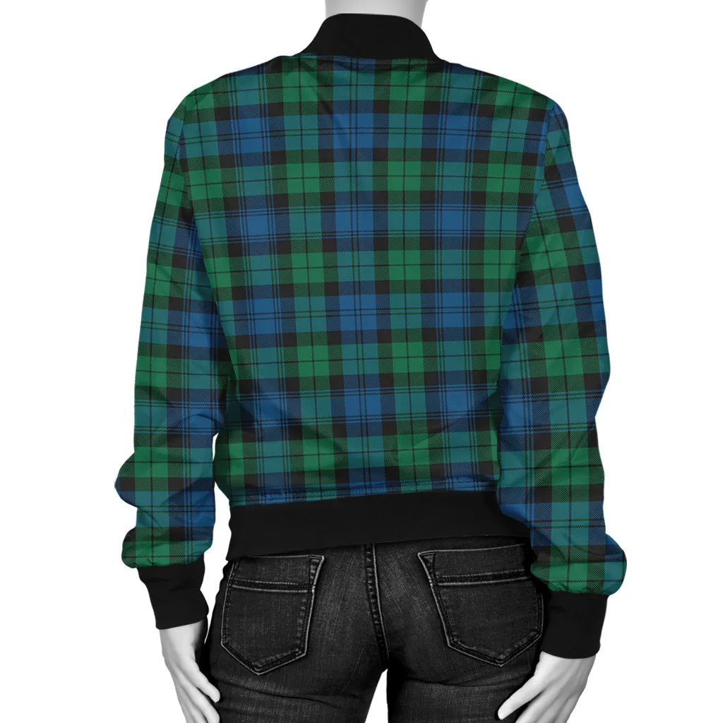 Black Watch Ancient Tartan Bomber Jacket with Family Crest