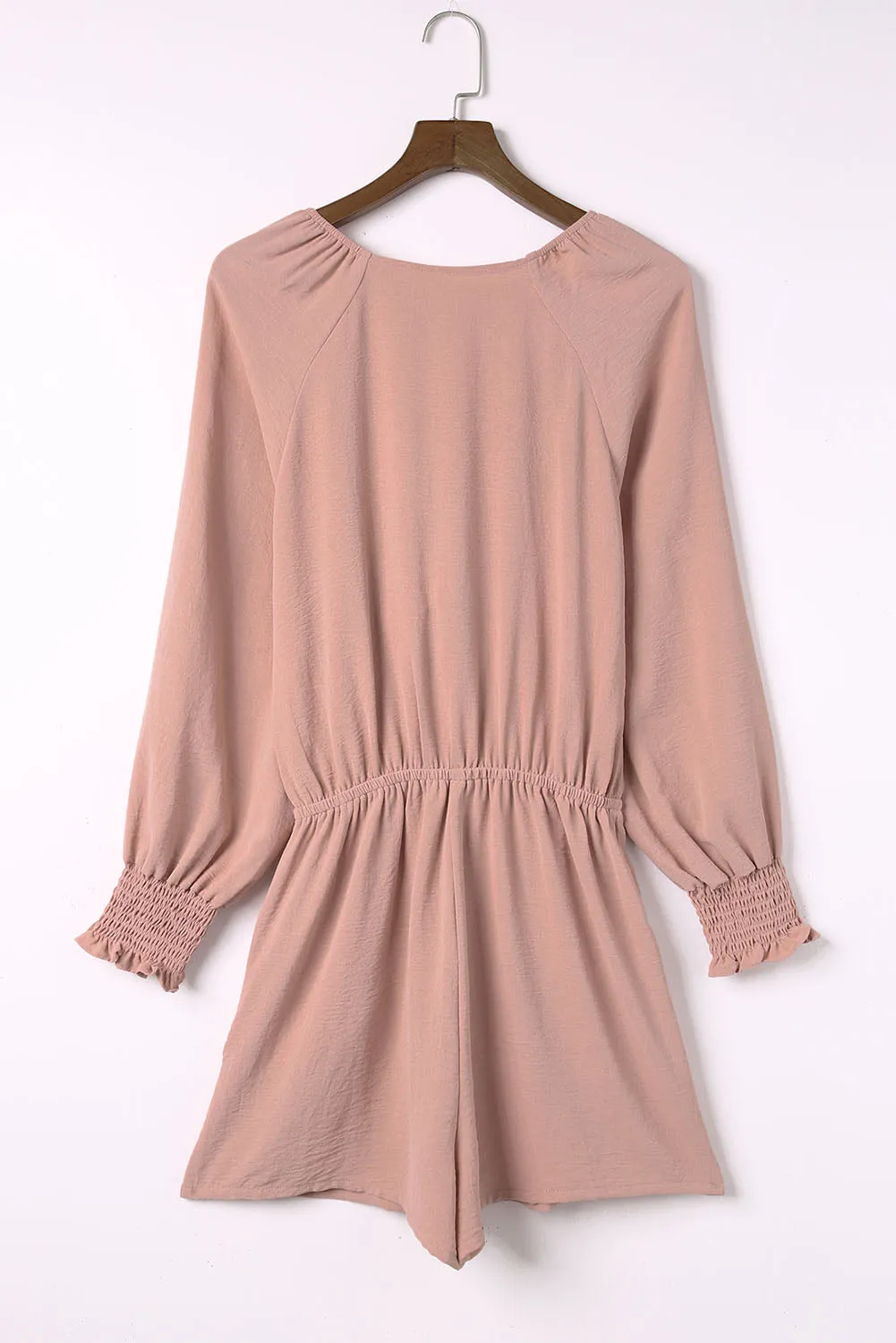 Brianna Tied Flounce Sleeve Plunge Romper