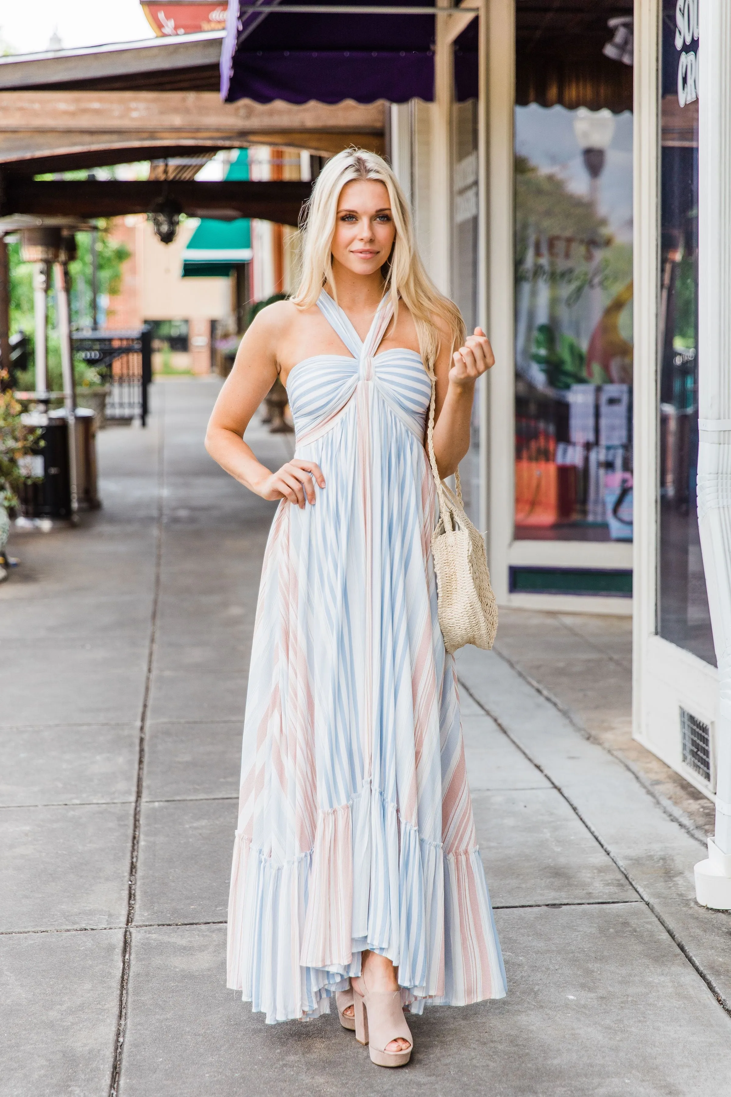 Can't Phase You Maxi Dress, Ivory-Multi