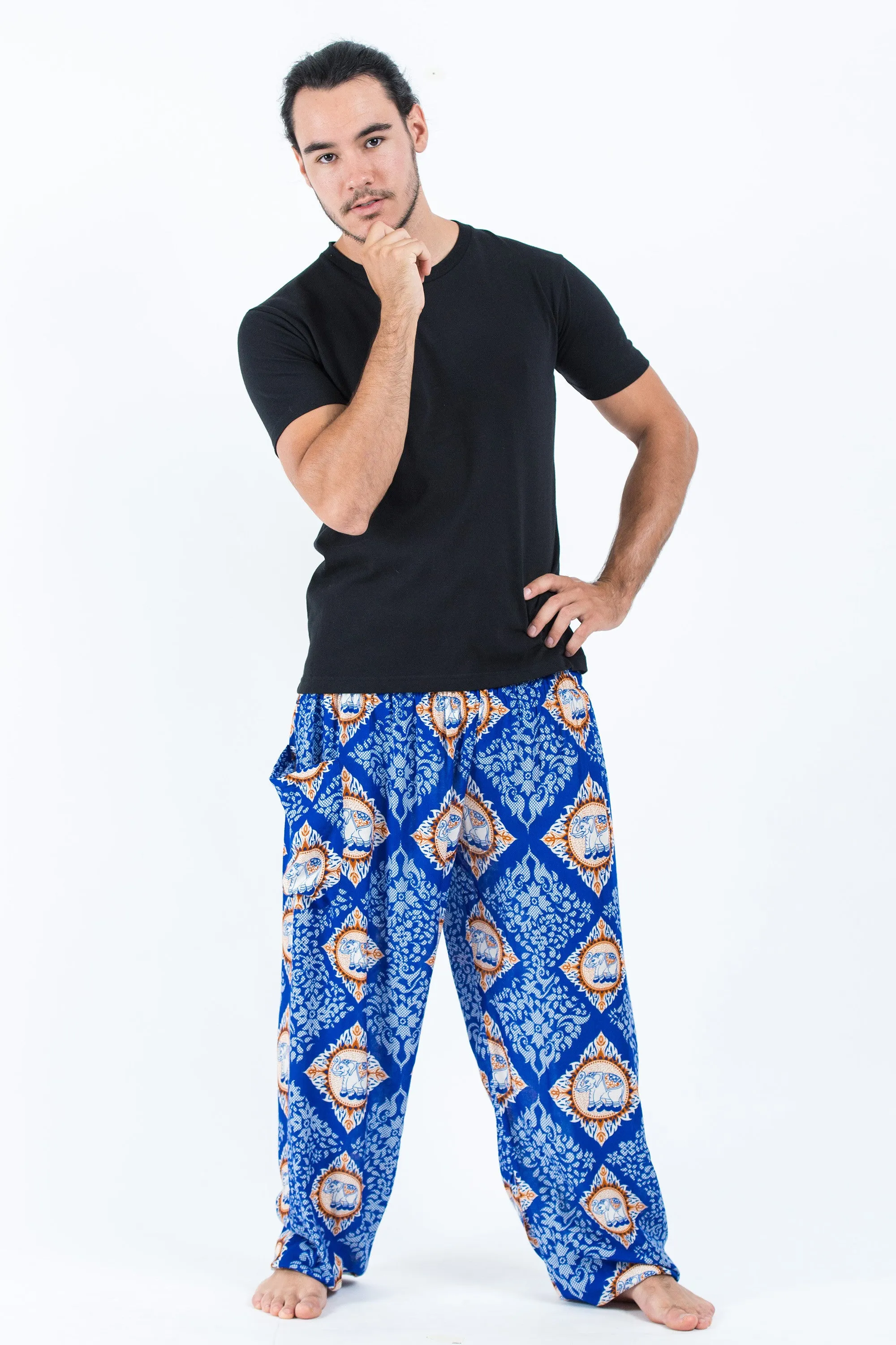 Diamond Elephant Men's Elephant Pants in Blue