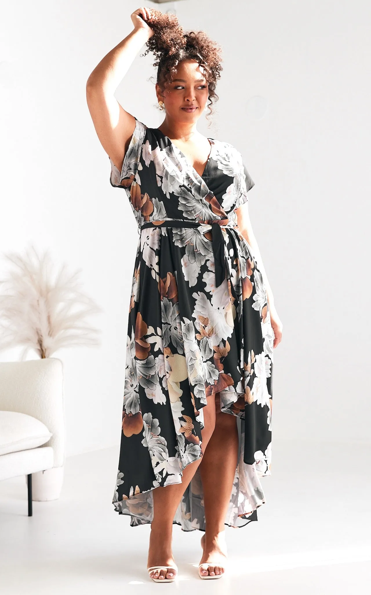 Erin Maxi Dress - Multi Black Floral
