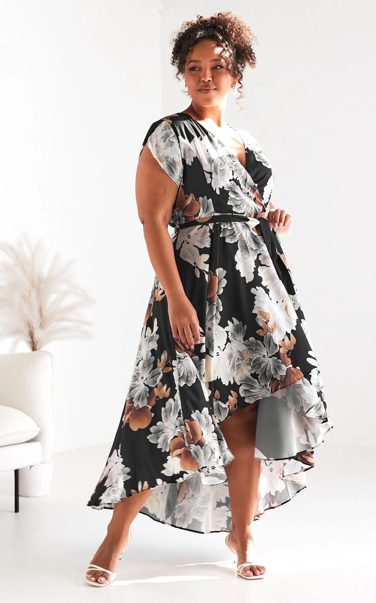Erin Maxi Dress - Multi Black Floral