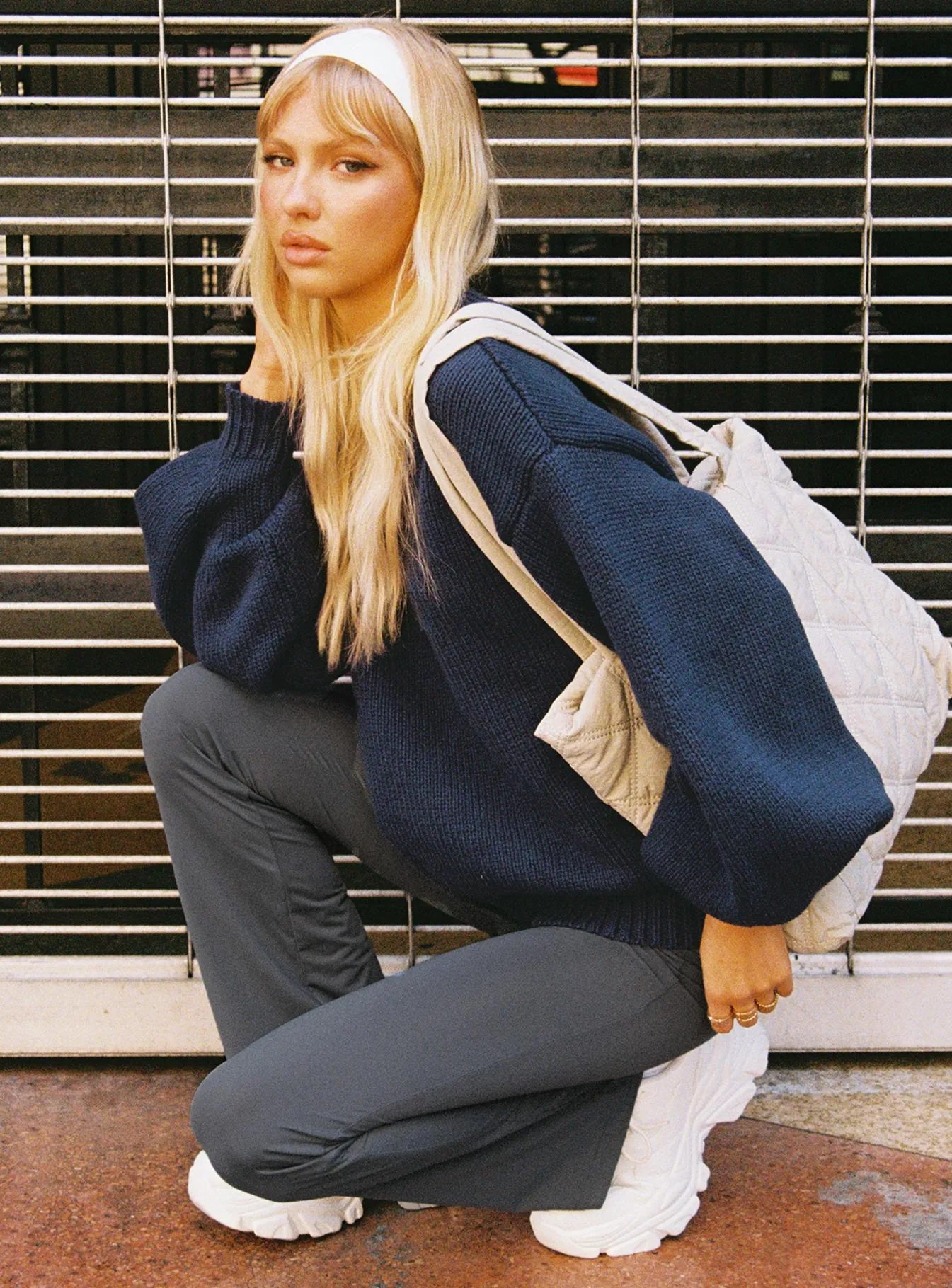 Harmony Knit Sweater Navy