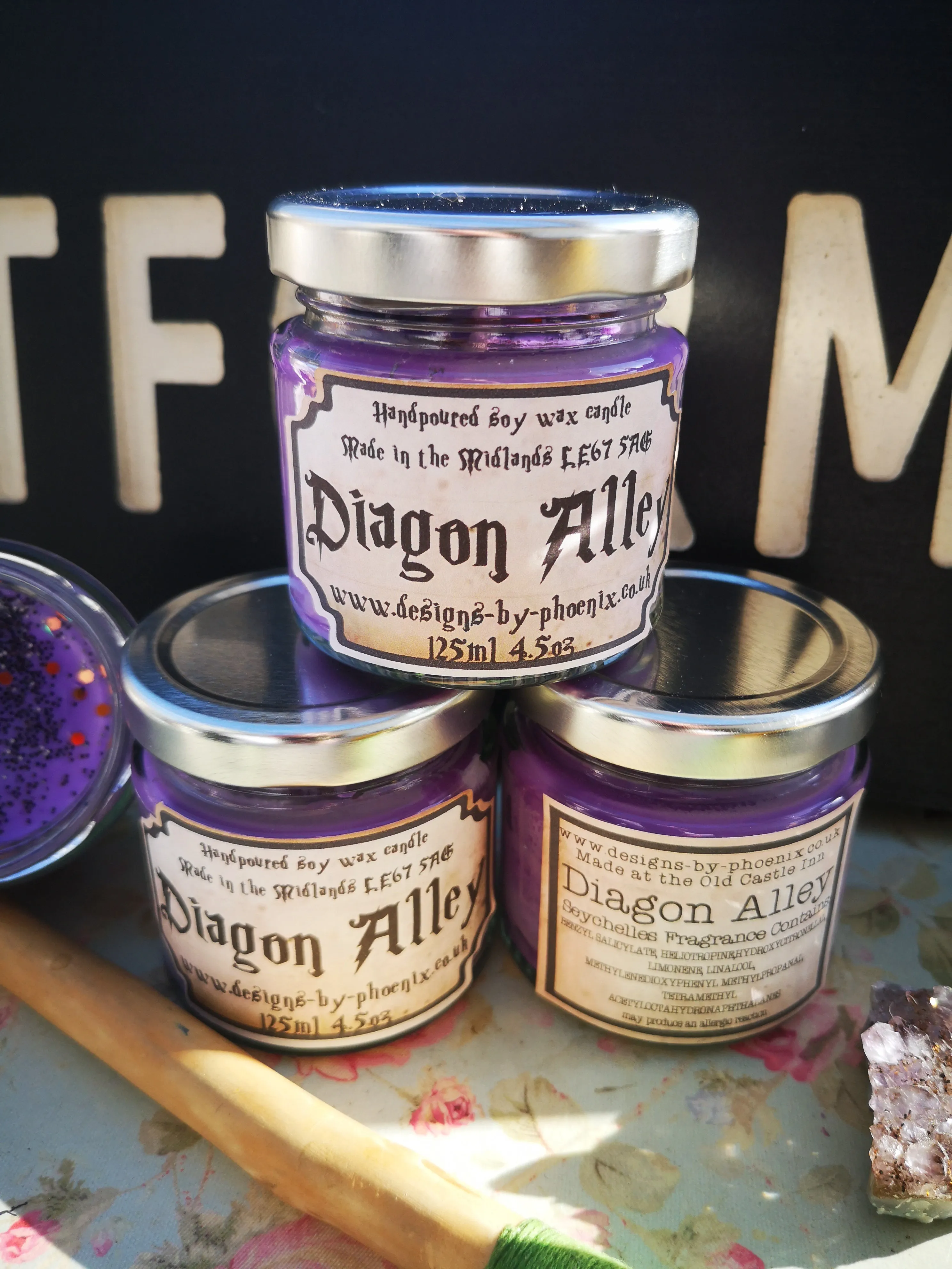 Harry Potter & Hogwarts , themed inspired candles, Highly scented, 125ml soy wax candles,