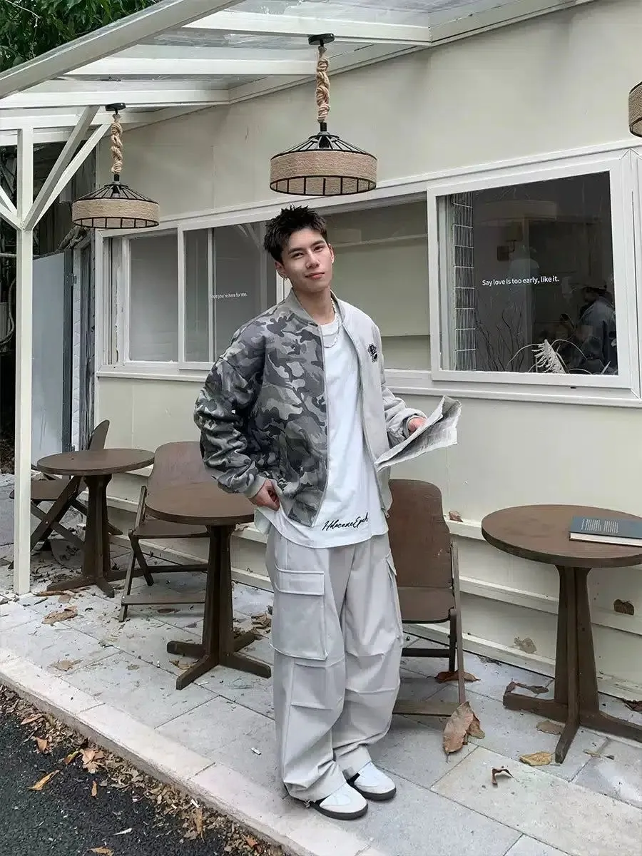 Holo Asymmetric Leopard Print Bomber Jacket