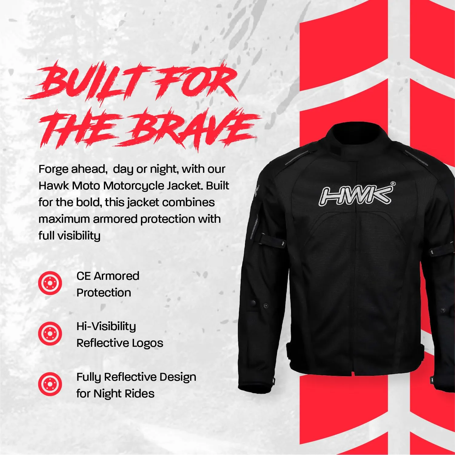 HWK Motorcycle Jacket Men's Riding Textile Racing Motorbike Hi-Vis Biker CE Armored Water Resistant Jackets