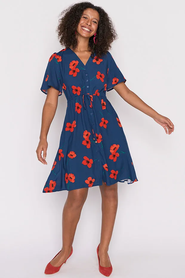 Jaz Red Poppy Fields Dress