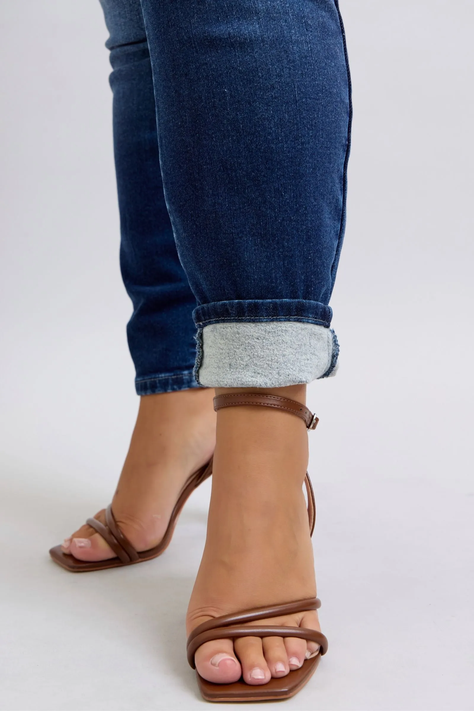 Judy Blue Mid Rise Thermal Skinny Denim Jeans 82635