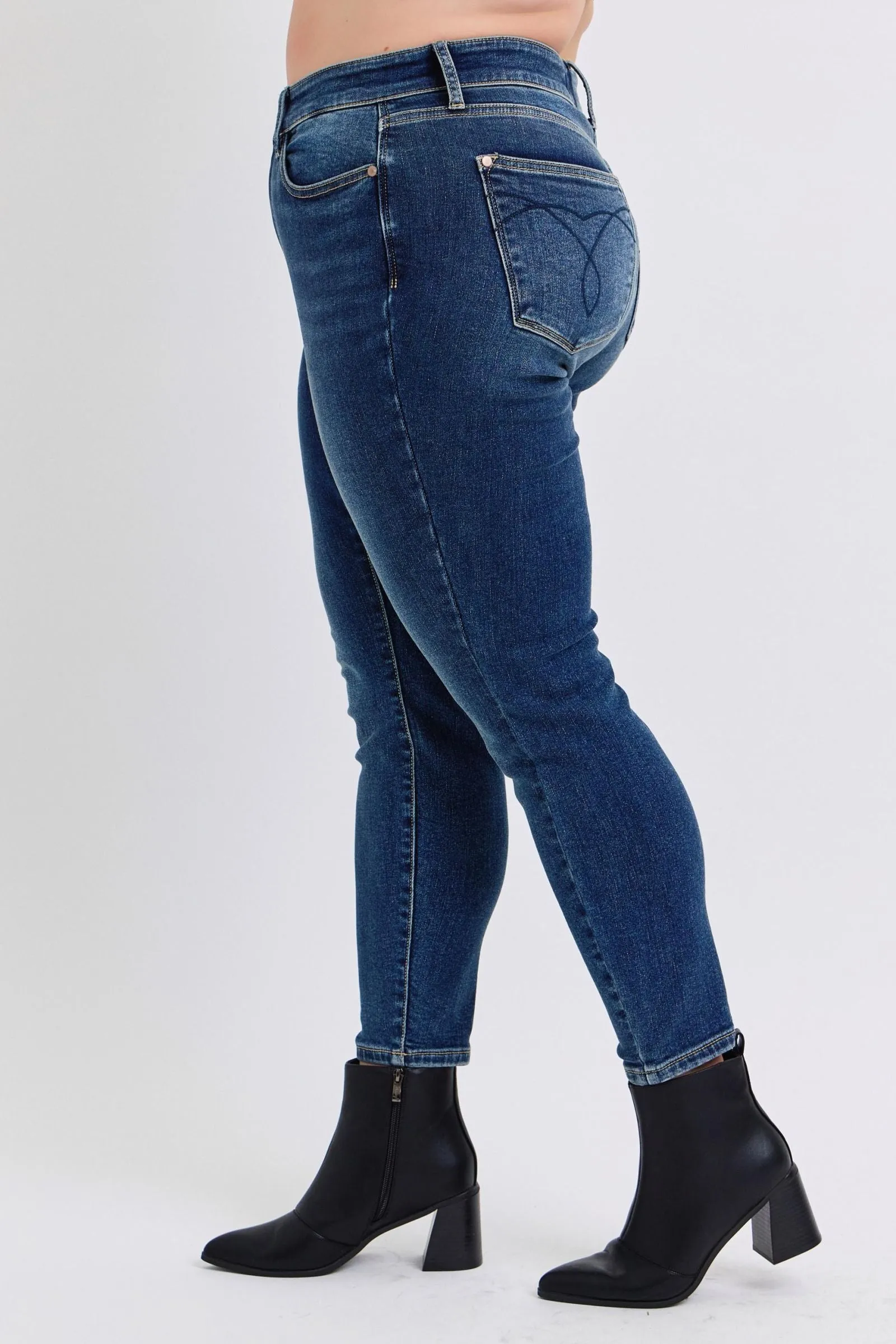 Judy Blue Mid Rise Thermal Skinny Denim Jeans 82639