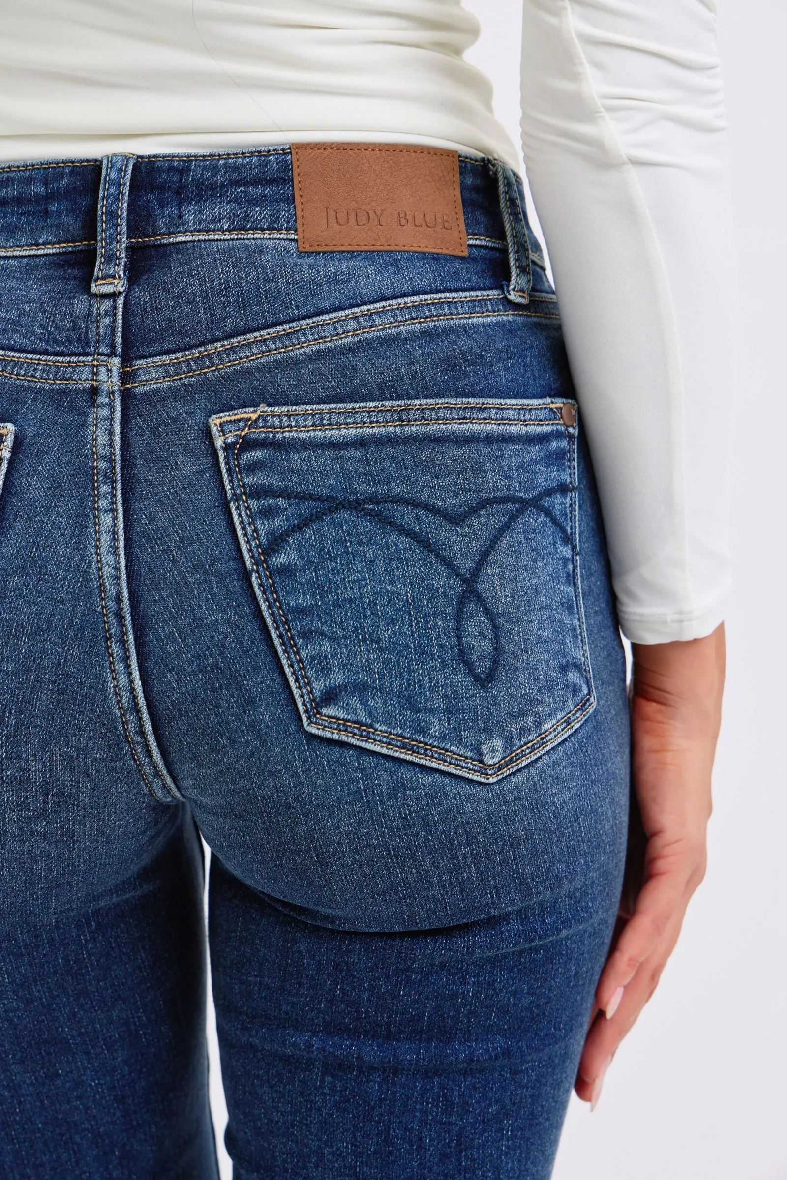 Judy Blue Mid Rise Thermal Skinny Denim Jeans 82639