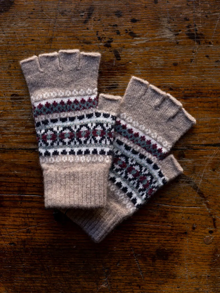 Kerse Fairisle Lambswool Finglerless Gloves