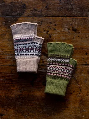 Kerse Fairisle Lambswool Finglerless Gloves