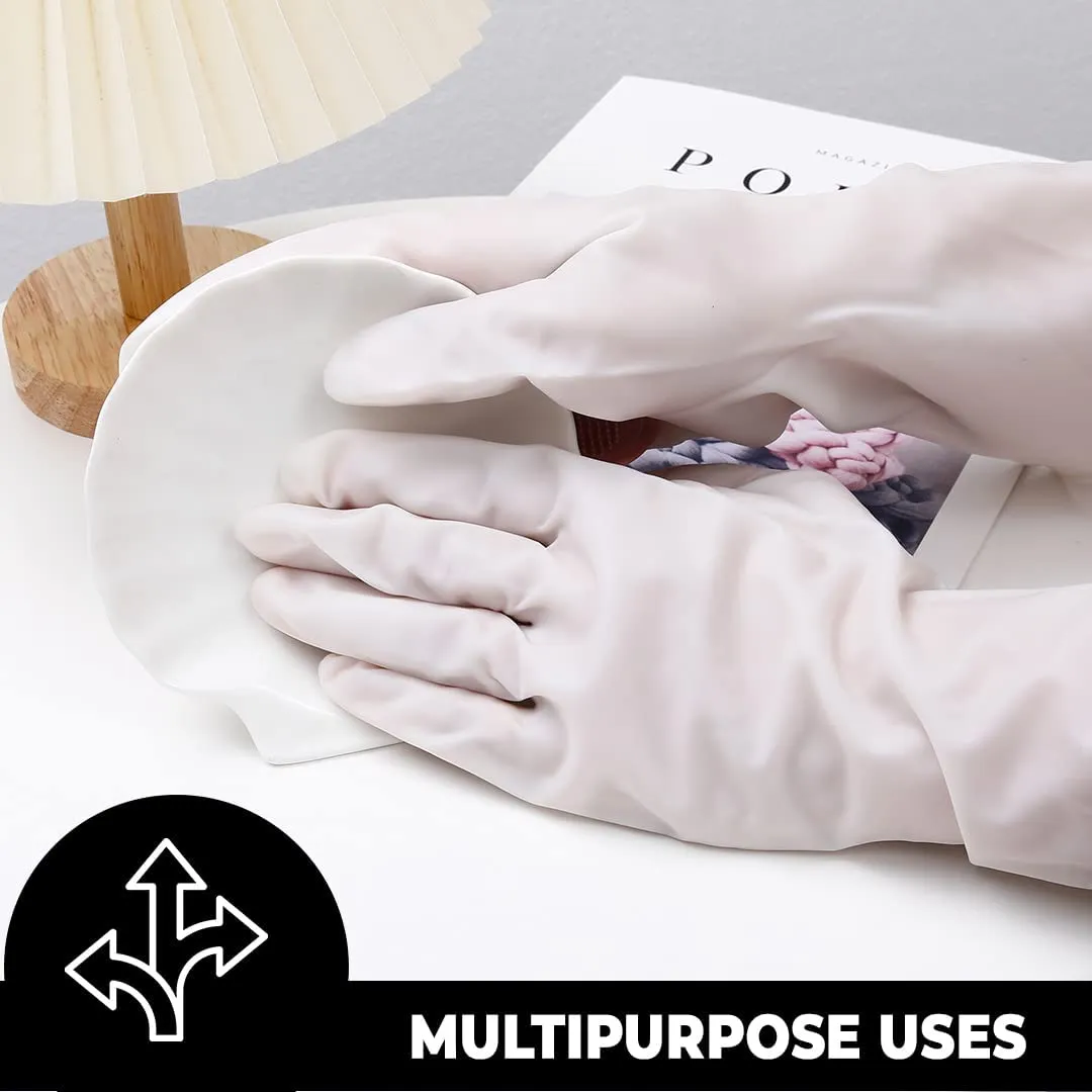 Kuber Industries Multi-Purpose Silicon Gloves For Kitchen Cleaning, Pet Grooming & Gardening|Reusable Gardening Gloves|Grey,Pack of3