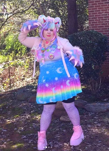 Magical Fairy Time Skater Dress - Rainbow Sunny Day [made to order]