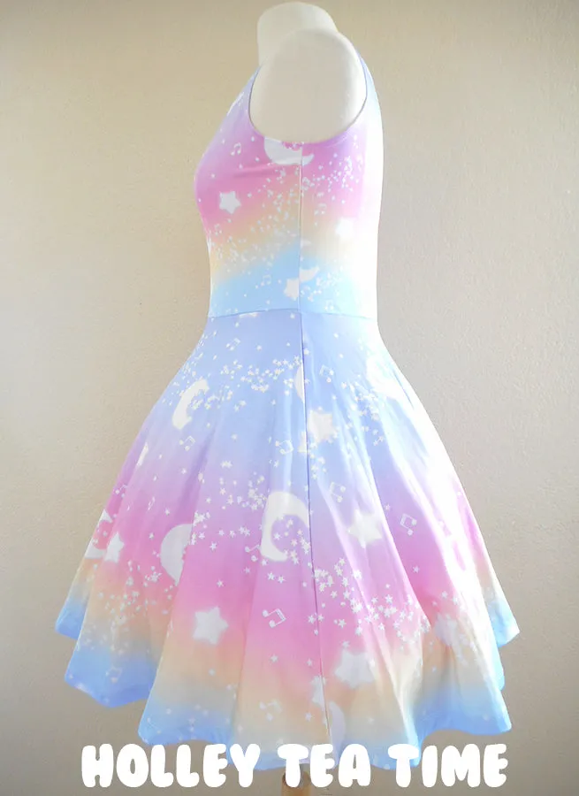 Magical Fairy Time Skater Dress - Rainbow Sunset [made to order]