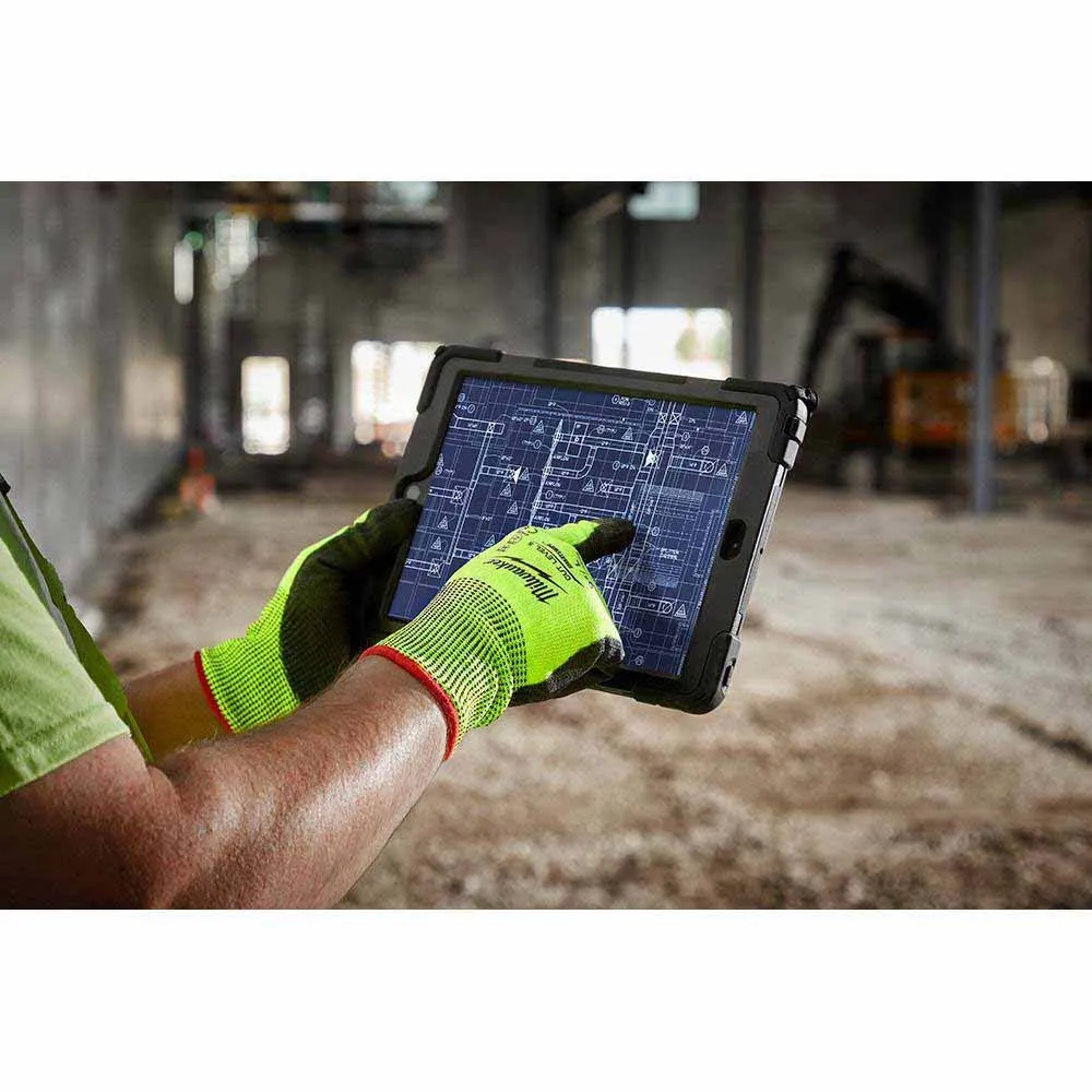 Milwaukee 48-73-8950 High Visibility Cut Level 5 Polyurethane Dipped Gloves - S