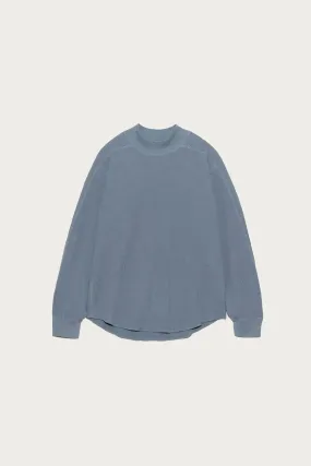 Mock Neck Thermal Sweat - Blue Gray