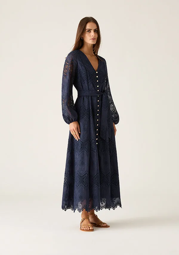 Mos -Mariana Embroidered Maxi Dress