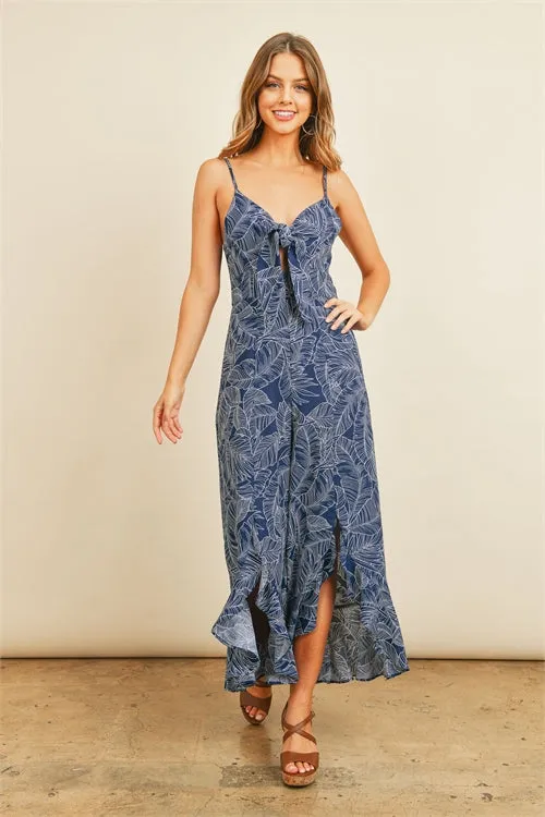 Navy Blue Wide Leg Jumpsuit