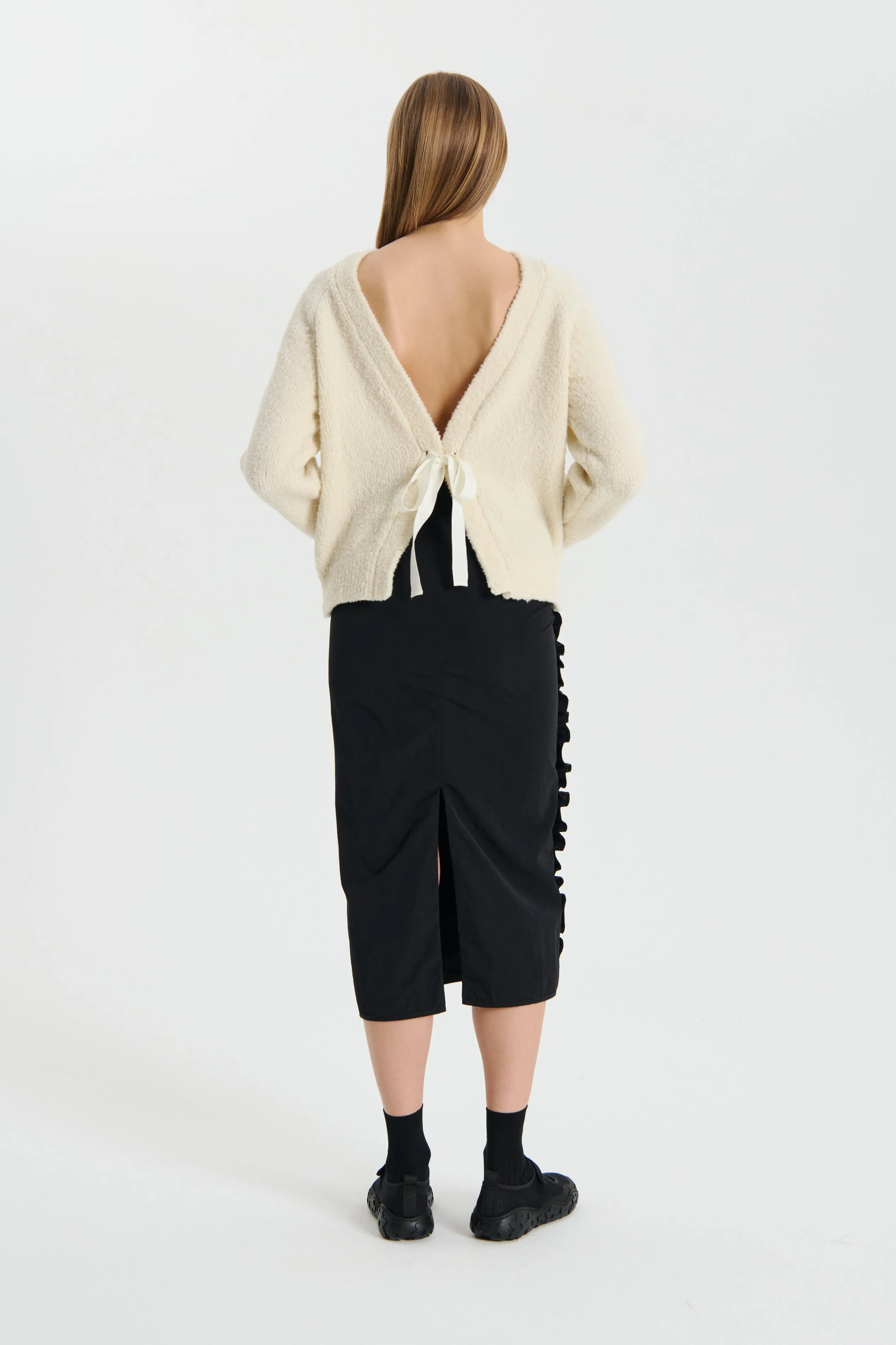 ODALIS | JUMPER BOUCLÉ KNIT WHITE
