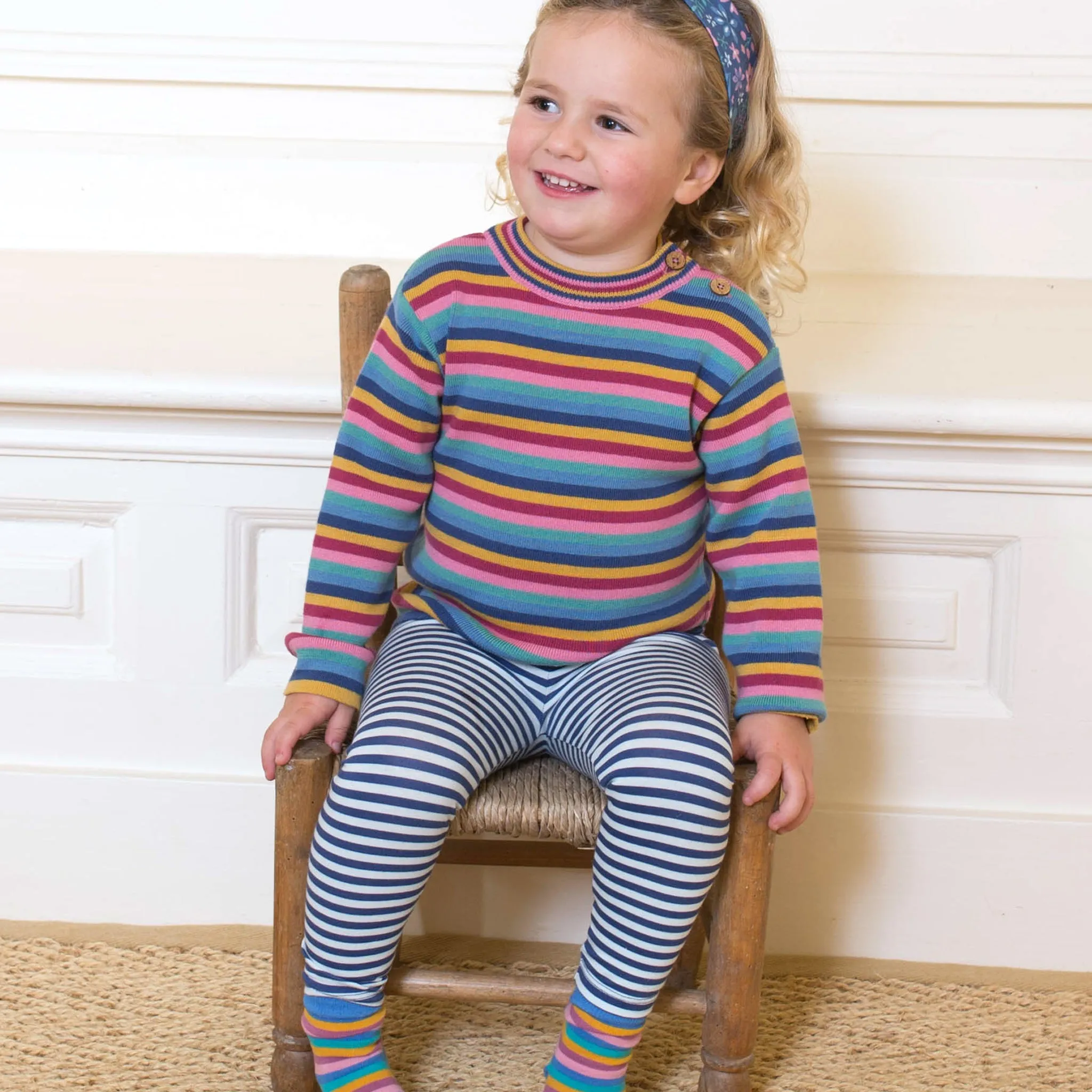 Rainbow stripe jumper
