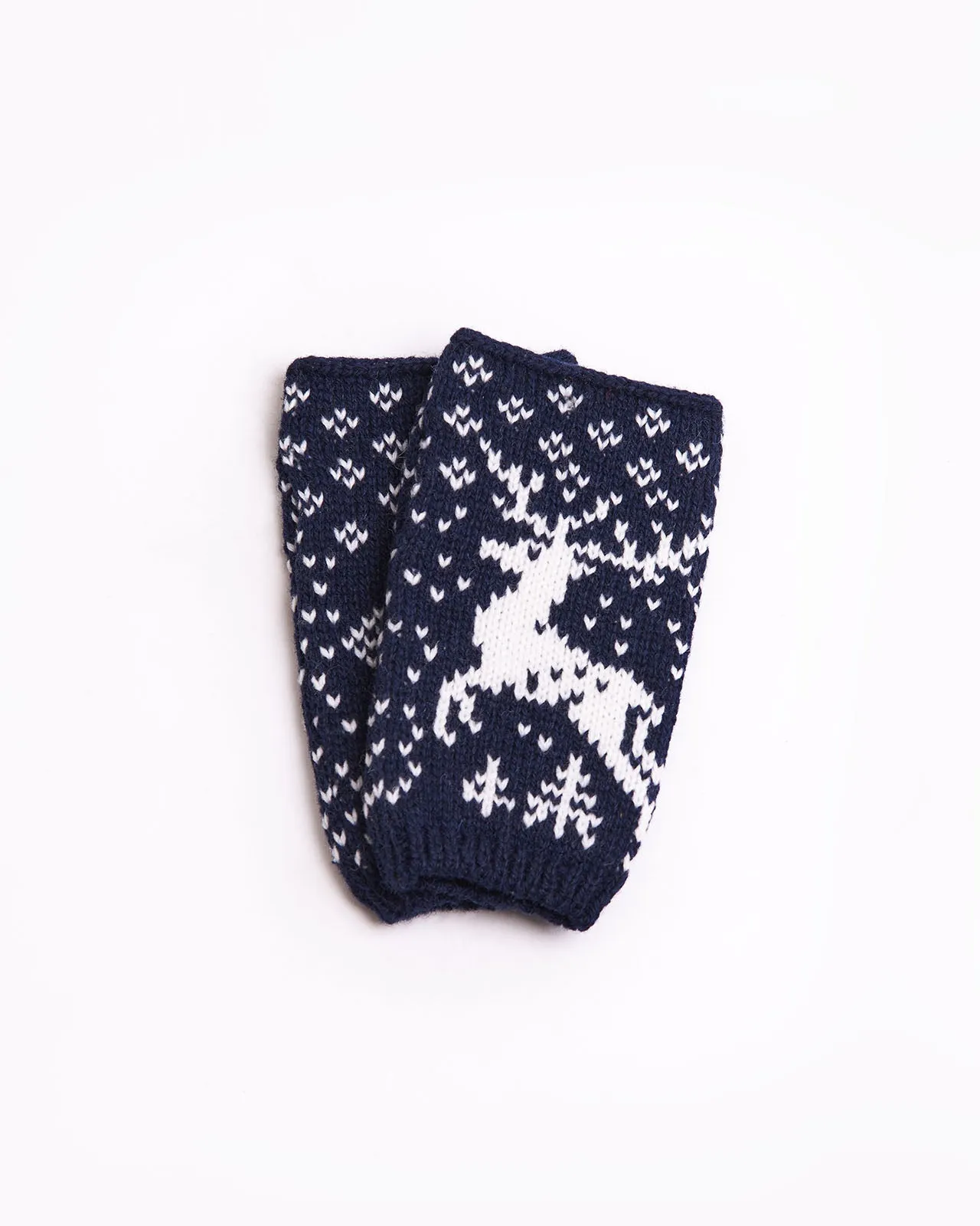 Reindeer woolen mitts
