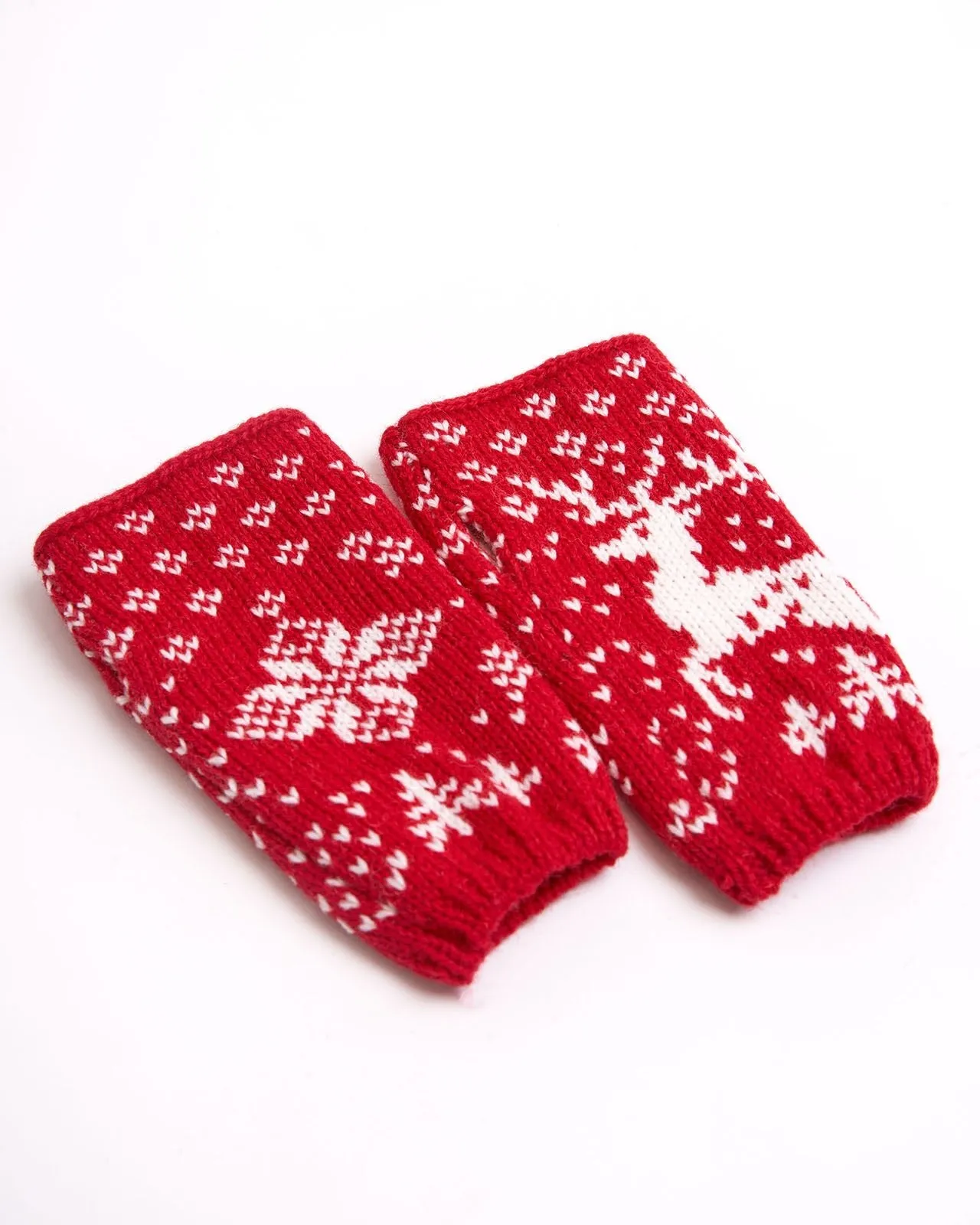 Reindeer woolen mitts