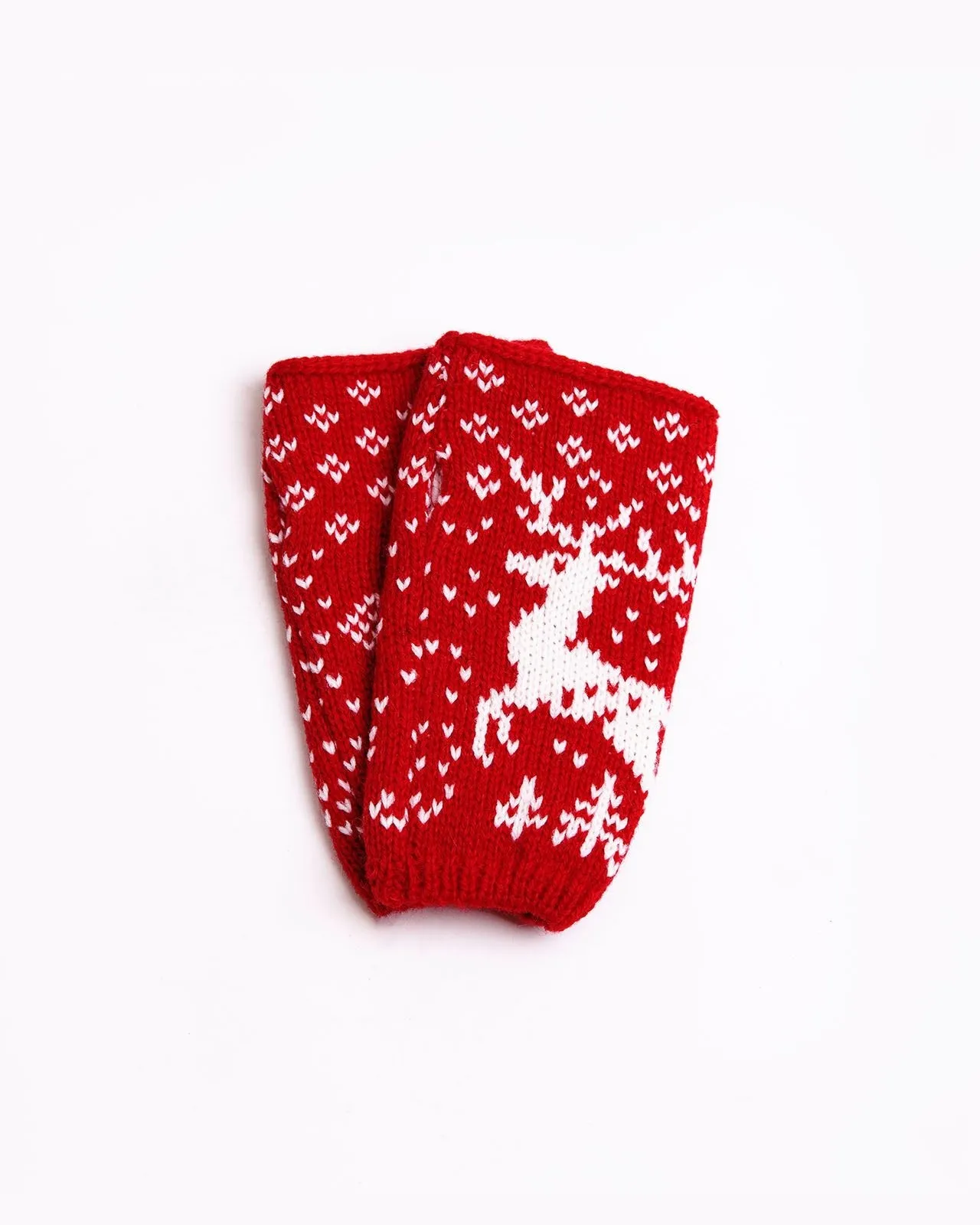 Reindeer woolen mitts