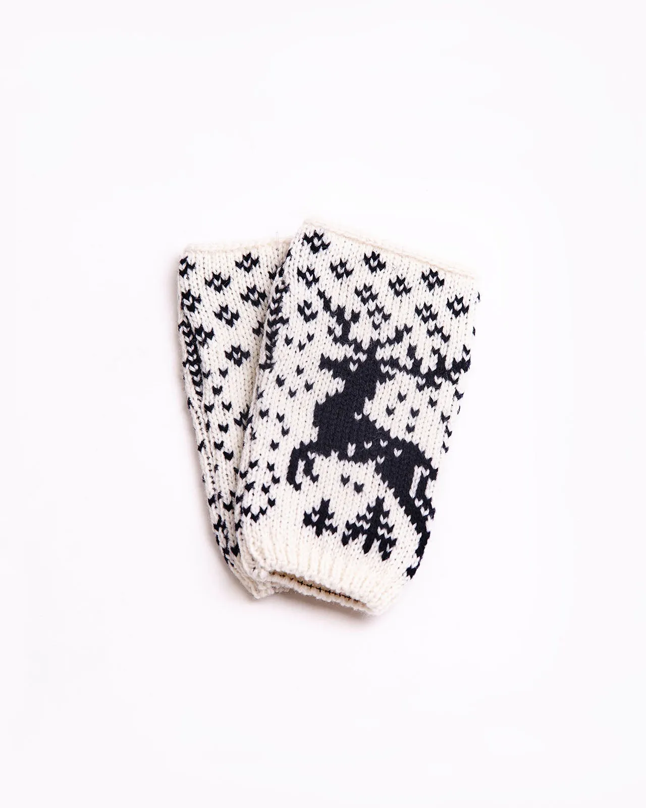 Reindeer woolen mitts