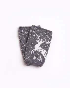 Reindeer woolen mitts