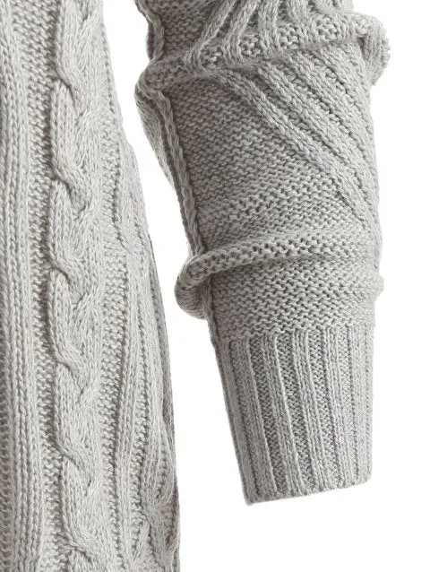 Romantic Shoulder Geometric Pullover Sweater