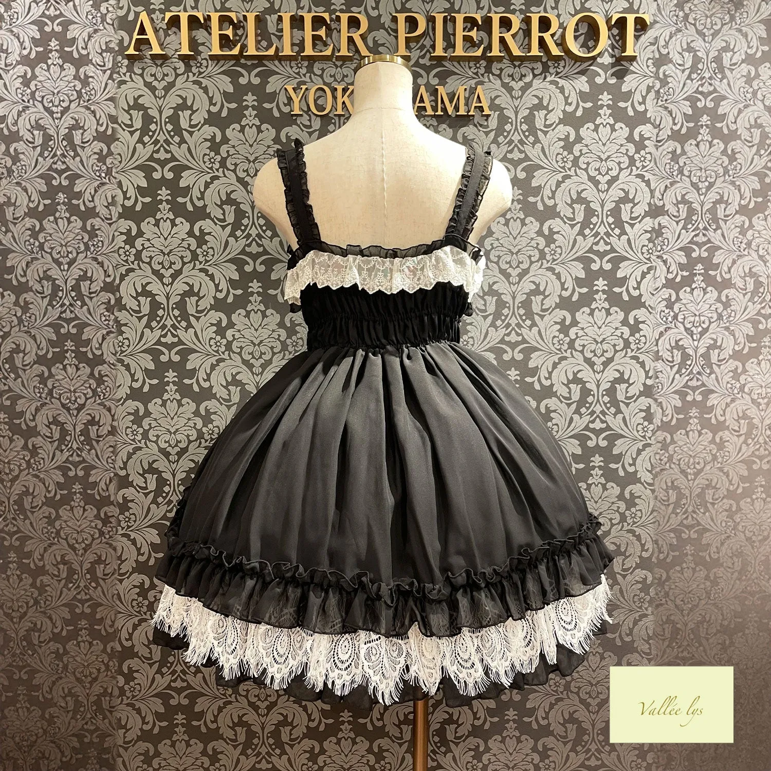 【Vallée lys】ヴァレリス　Magical Fairyland Jumper Skirt　 White/Pink/Bordeaux/Navy/ Black× White/ Black