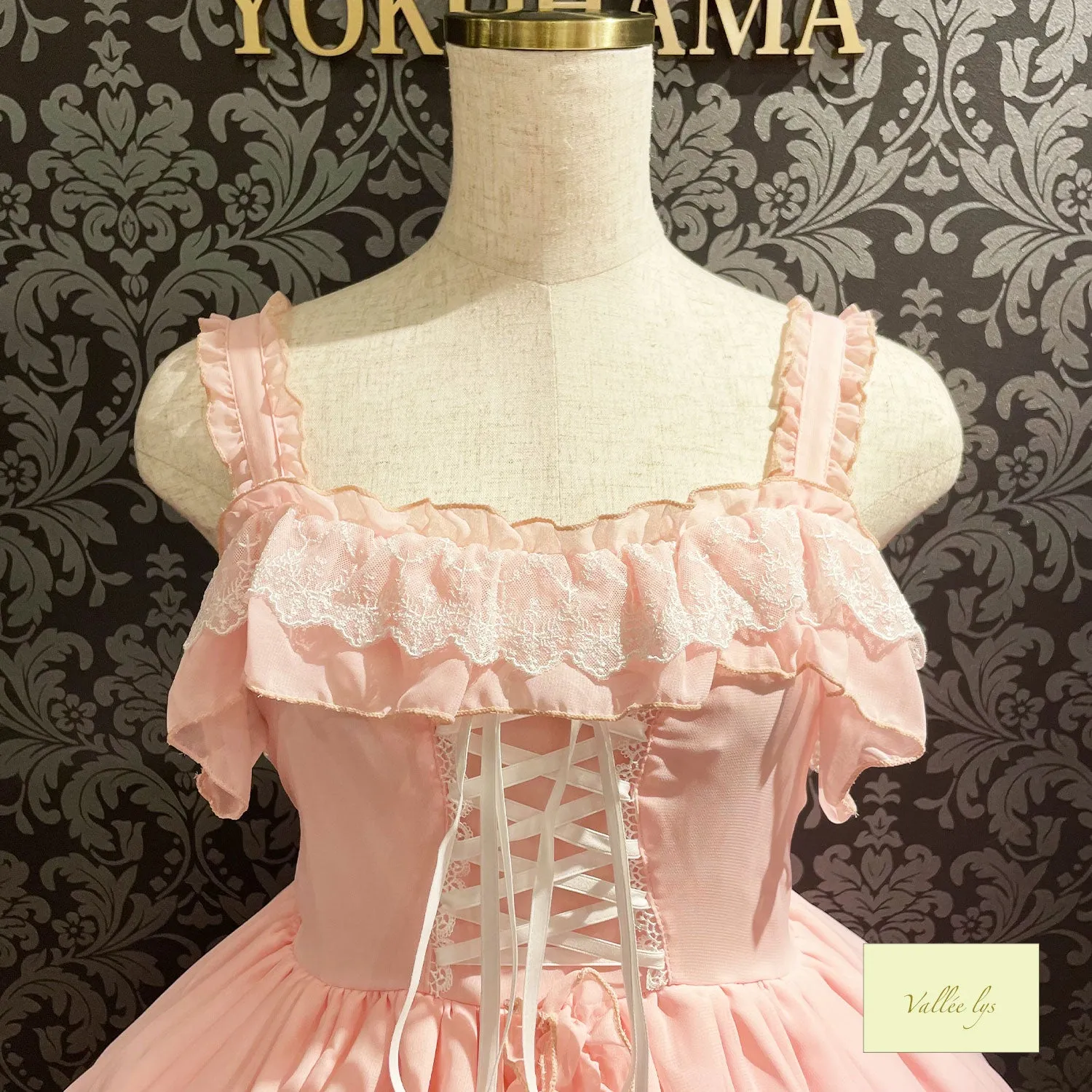 【Vallée lys】ヴァレリス　Magical Fairyland Jumper Skirt　 White/Pink/Bordeaux/Navy/ Black× White/ Black