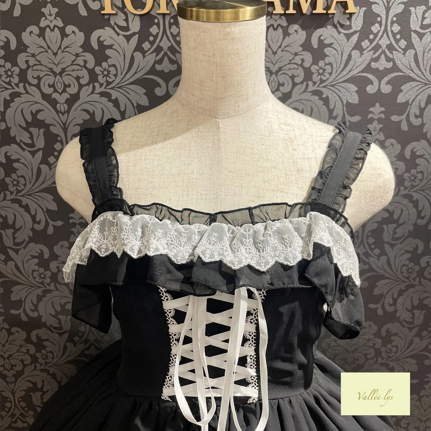 【Vallée lys】ヴァレリス　Magical Fairyland Jumper Skirt　 White/Pink/Bordeaux/Navy/ Black× White/ Black
