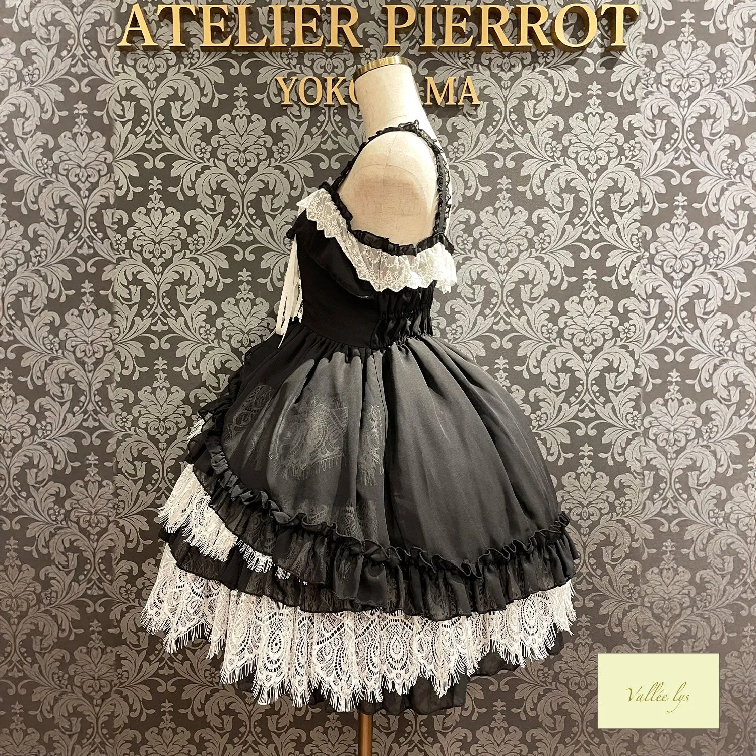 【Vallée lys】ヴァレリス　Magical Fairyland Jumper Skirt　 White/Pink/Bordeaux/Navy/ Black× White/ Black
