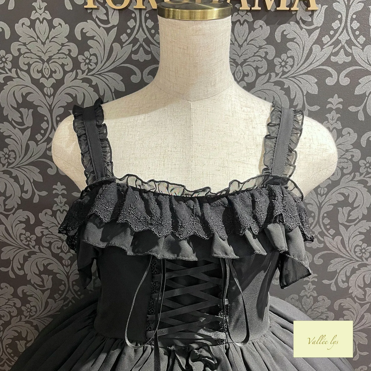 【Vallée lys】ヴァレリス　Magical Fairyland Jumper Skirt　 White/Pink/Bordeaux/Navy/ Black× White/ Black