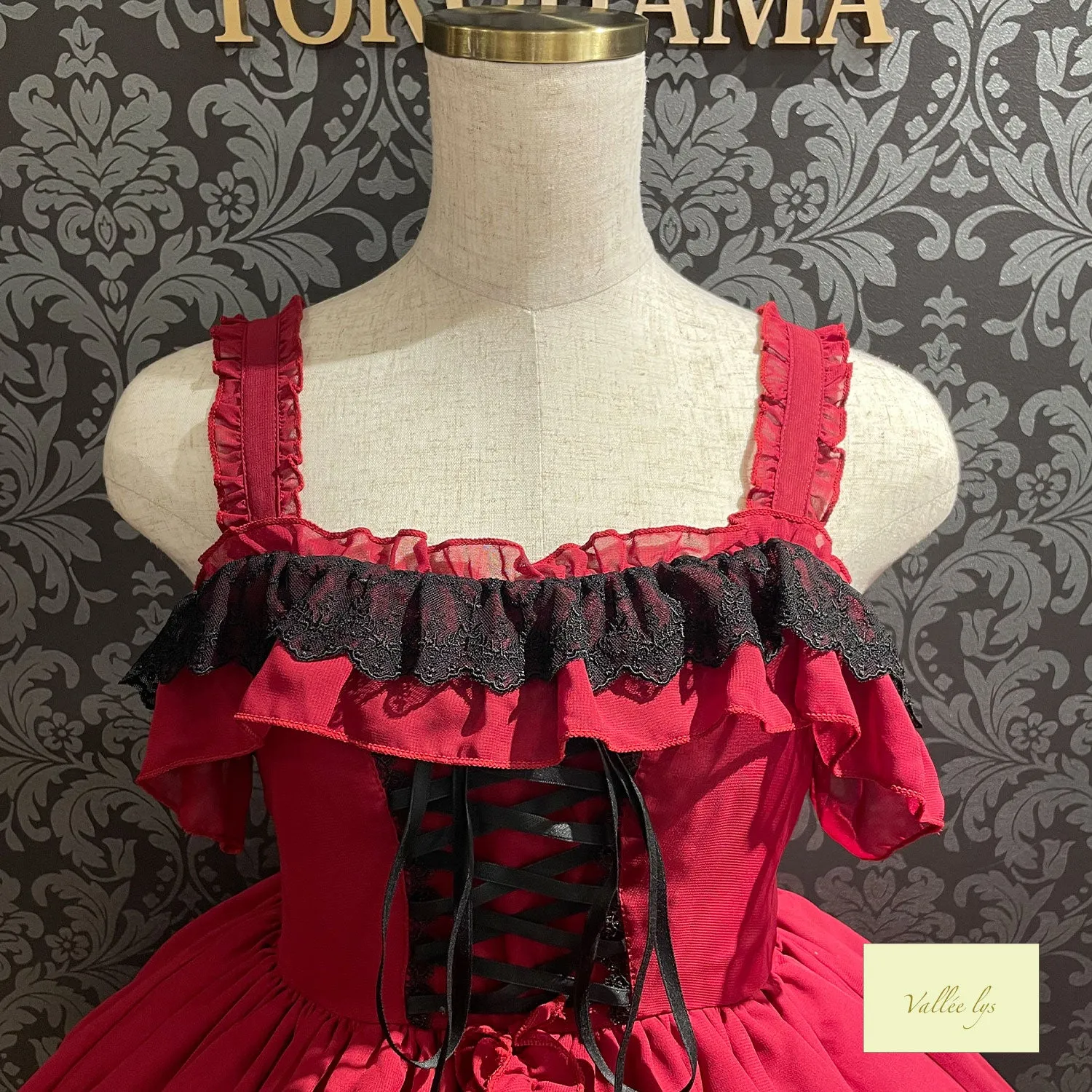 【Vallée lys】ヴァレリス　Magical Fairyland Jumper Skirt　 White/Pink/Bordeaux/Navy/ Black× White/ Black