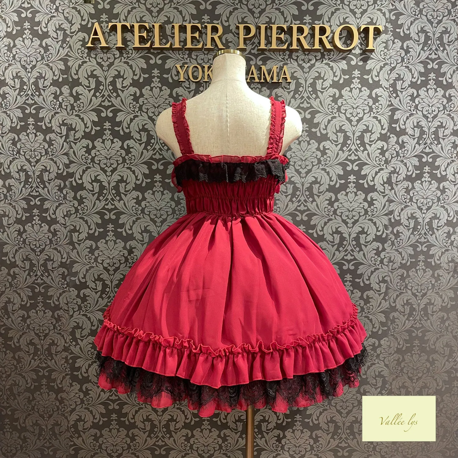 【Vallée lys】ヴァレリス　Magical Fairyland Jumper Skirt　 White/Pink/Bordeaux/Navy/ Black× White/ Black