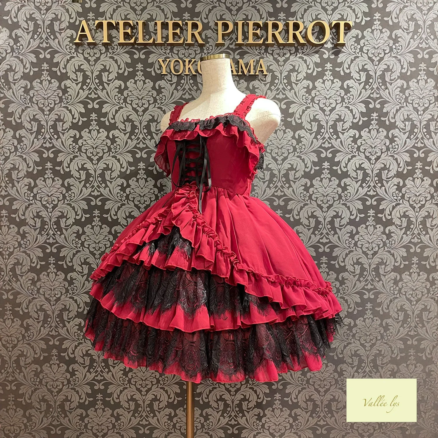 【Vallée lys】ヴァレリス　Magical Fairyland Jumper Skirt　 White/Pink/Bordeaux/Navy/ Black× White/ Black