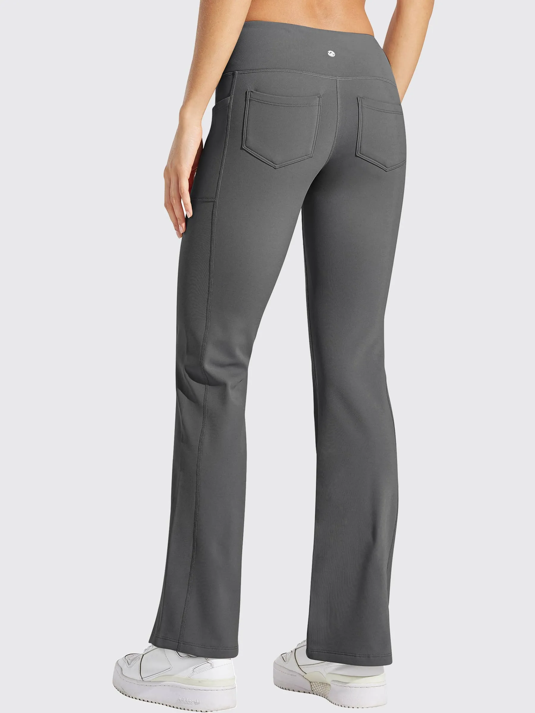 Women's Fleece Lined Crossover Flared Leggings